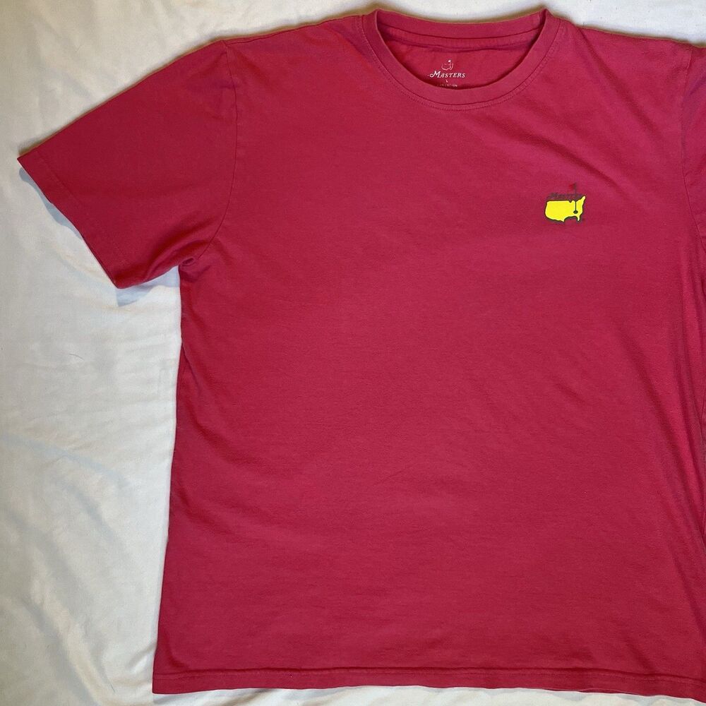 Masters T Shirt Mens L Large 2022 Cotton Golf Augusta National Pink Double Sided - Picture 7 of 9